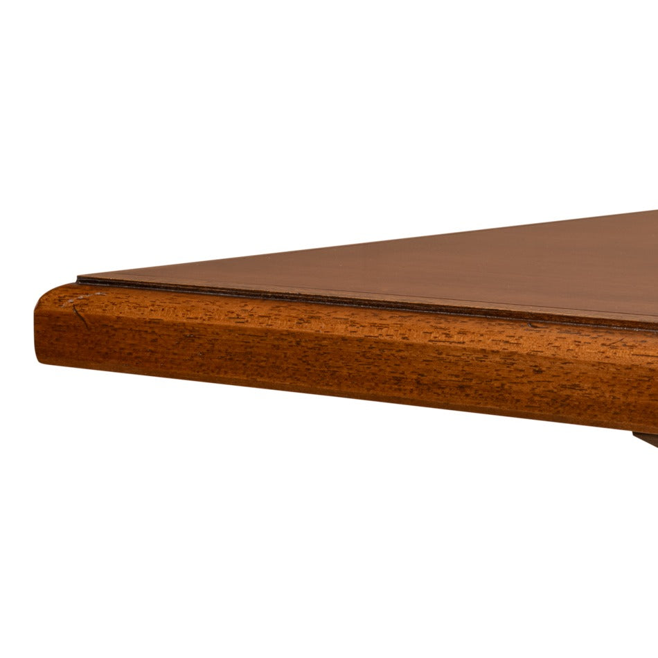 Antiqued Italian Trestle Dining Table, 84" - Turned Pedestal Base - additional view