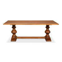 Antiqued Italian Trestle Dining Table, 84