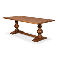 Antiqued Italian Trestle Dining Table, 84