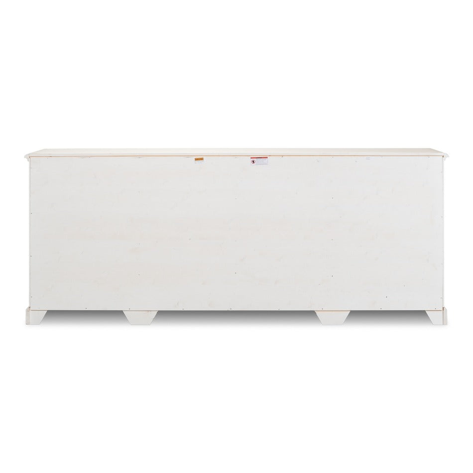 French Provincial White Wall Cabinet with Carved Crest Appliqués - additional view