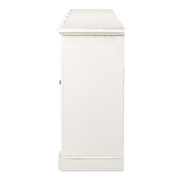 French Provincial White Wall Cabinet with Carved Crest Appliqués - additional view