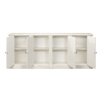 French Provincial White Wall Cabinet with Carved Crest Appliqués - additional view