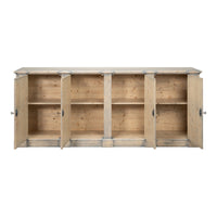 French Provincial Wall Cabinet with Carved Crest Medallions - additional view