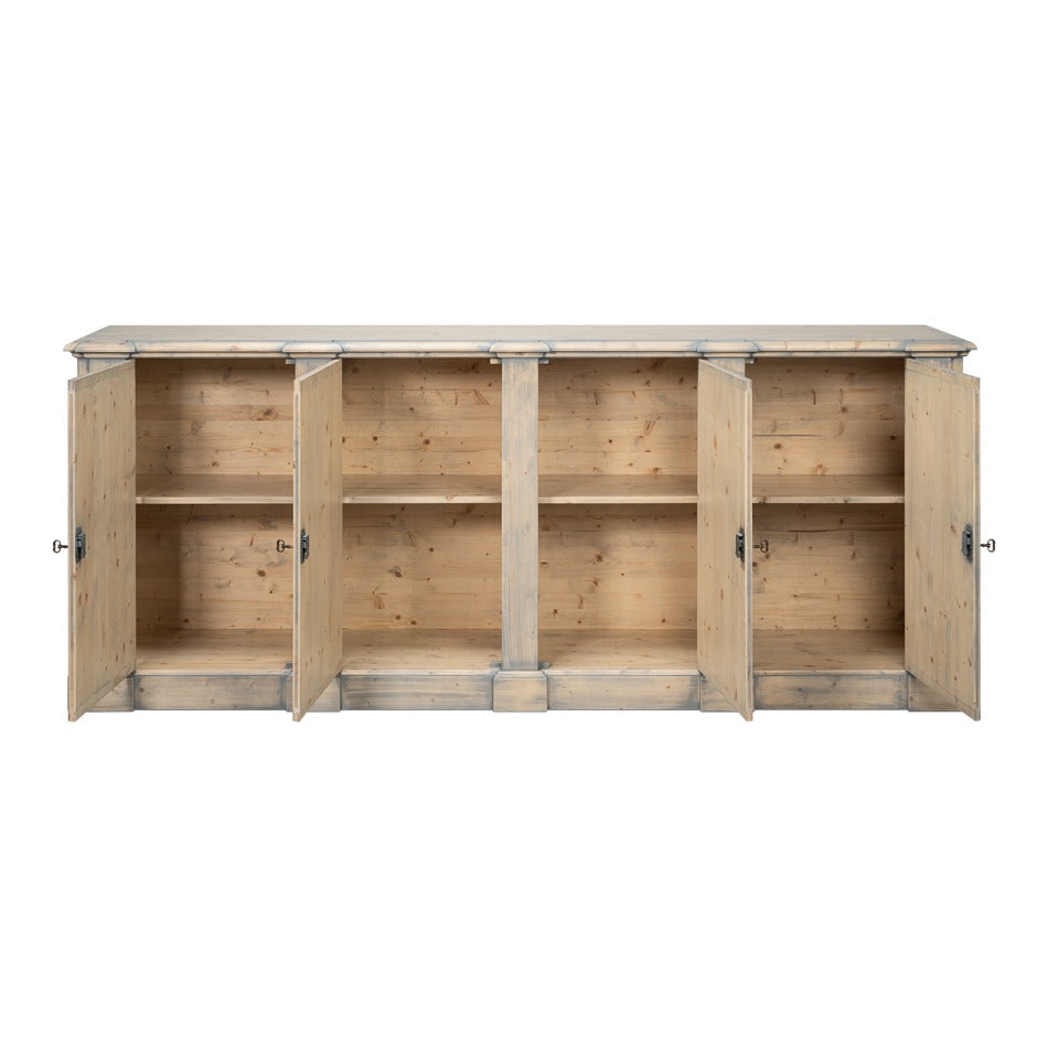 French Provincial Wall Cabinet with Carved Crest Medallions - additional view