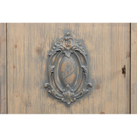 French Provincial Wall Cabinet with Carved Crest Medallions - additional view