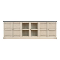Additional view of Six-Door Gray Pine Console Table
