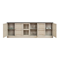 Additional view of Six-Door Gray Pine Console Table