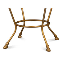 Regency Leather Side Table with Cast-Iron BaseRegency Leather Side Table with Cast-Iron Base, view 9