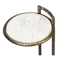 Round Marble-Top End Table - additional view