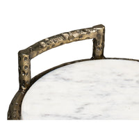 Round Marble-Top End Table - additional view