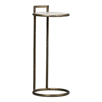 Round Marble-Top End Table - additional view