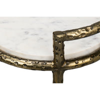Round Marble-Top End Table - additional view