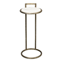 Round Marble-Top End Table - additional view
