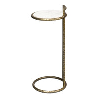 Round Marble-Top End Table - additional view