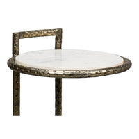 Round Marble-Top End Table - additional view