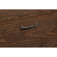 Contemporary Trunk-Form Side Table – Antique Creamy Beige Pine with Metal Clasp - additional view
