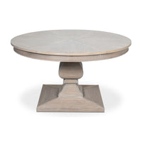 Traditional Jupe Dining Table with Reeded Pedestal, Grey
