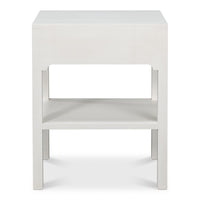 Transitional Single-Drawer Side Table – White Finish - additional view