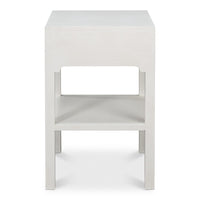 Transitional Single-Drawer Side Table – White Finish - additional view