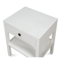 Transitional Single-Drawer Side Table – White Finish - additional view