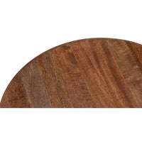 Reeded Mango Wood Pedestal End Table - additional view