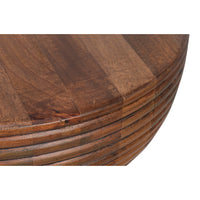 Reeded Mango Wood Pedestal End Table - additional view