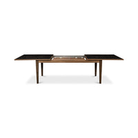 Neo Classic dining table showing extension mechanism.