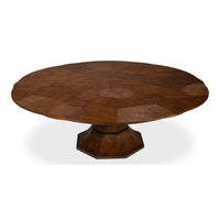 Warm Brown Oak Expanding Jupe Dining Table - 85 1/2"