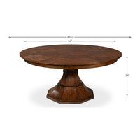 Warm Brown Oak Expanding Jupe Dining Table - 85 1/2"