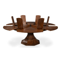 Warm Brown Oak Expanding Jupe Dining Table - 85 1/2"