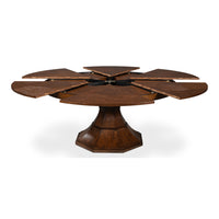 Warm Brown Oak Expanding Jupe Dining Table - 85 1/2"