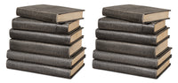 Shagreen Embossed Gray Book Set in Leather, Set of 12