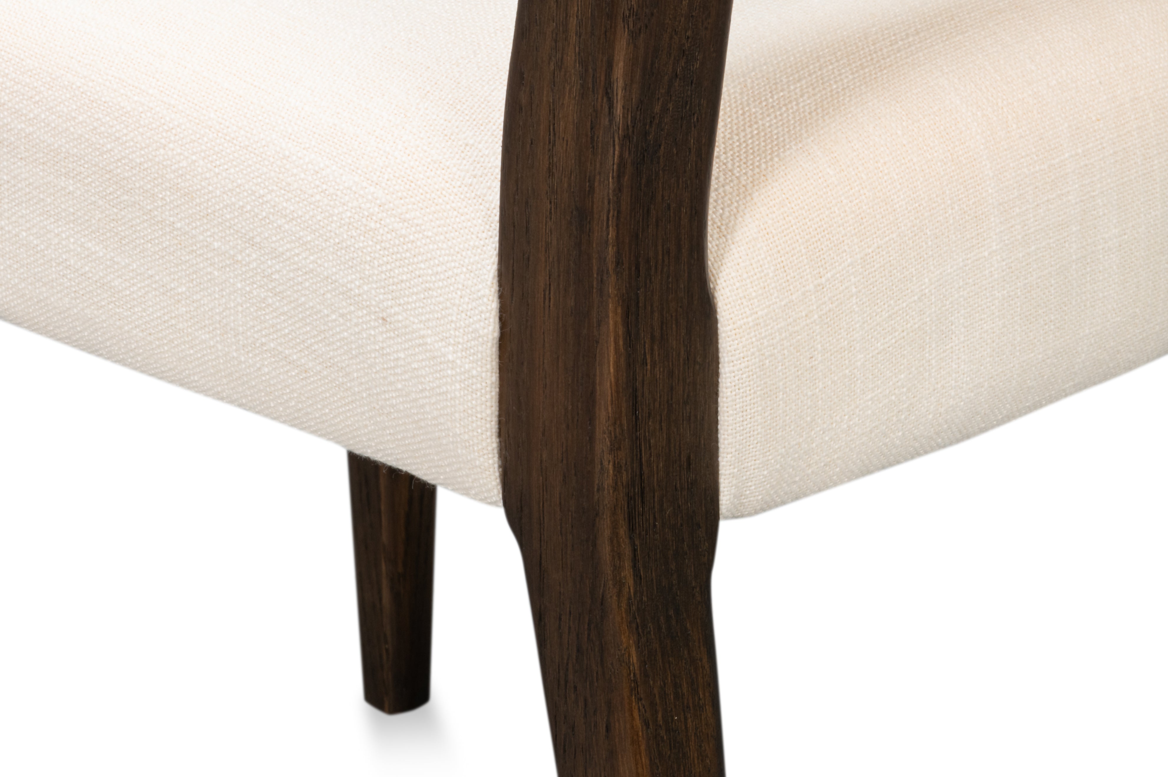 Parsons Dining Chairs in Cream with Dark Brown Legs, Sets of 2 - view 10