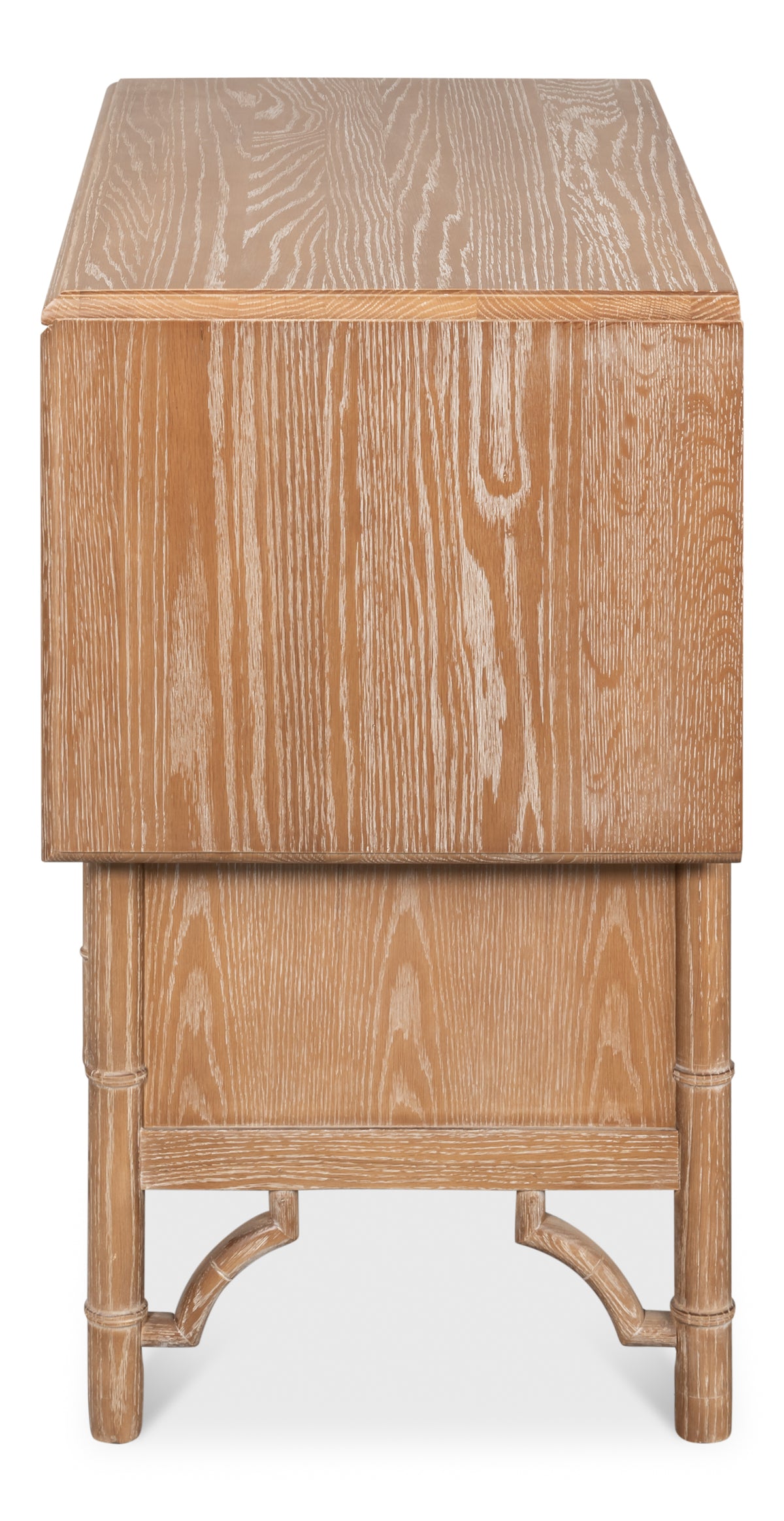British Colonial Drop Leaf Server with Caned Doors