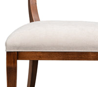 Klismos Dining Chairs in Antiqued Walnut and Cream, Sets of 2 - view 6