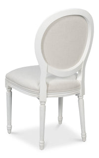 Louis XVI Dining Chairs in White with Cream Seats, Sets of 2 - view 5