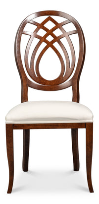 Neoclassical Dining Chairs, Ribbon Backs in Walnut, Sets of 2 - view 2