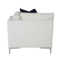 Back view of Aiden Right Arm Chaise, white upholstery.