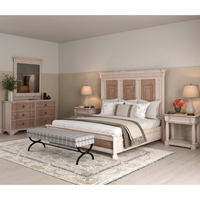 Upholstered bench in a bedroom setting