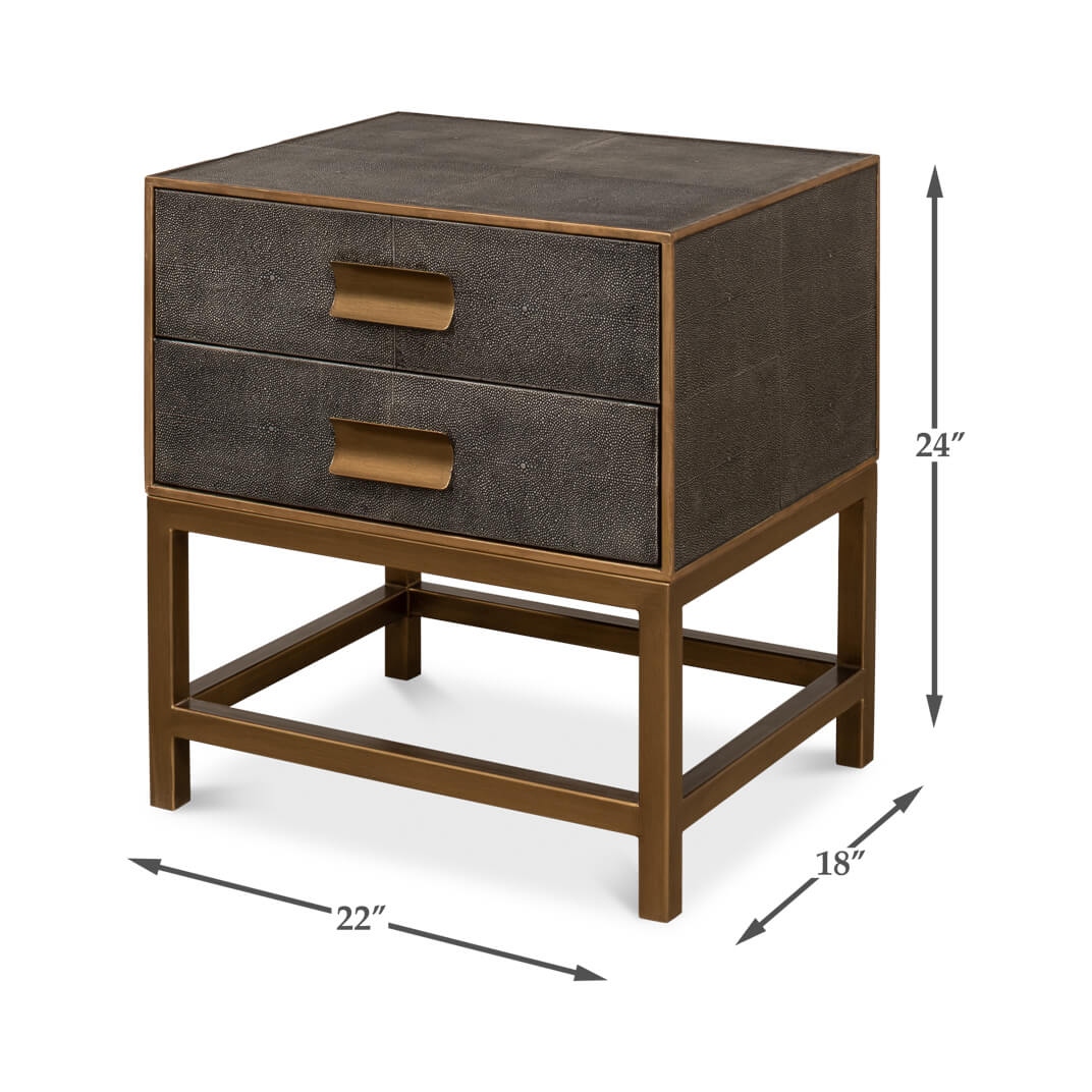 Dimensions of antique gray modern end table.