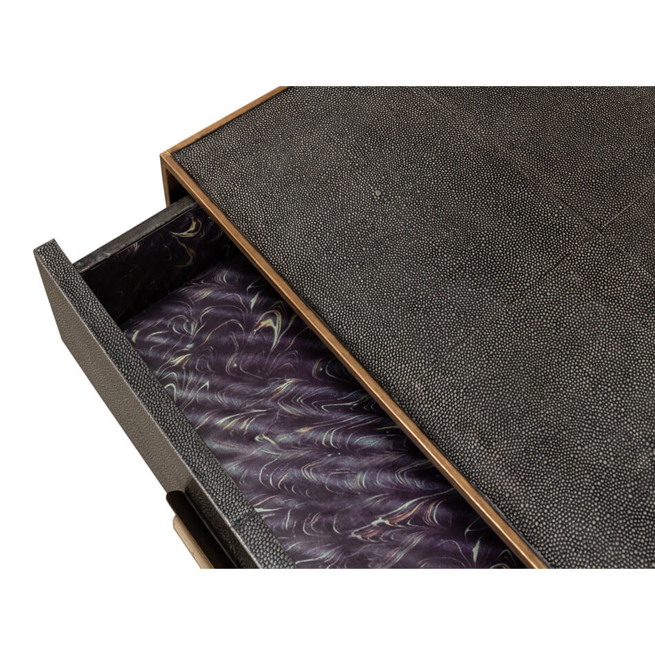 Interior view of the end table drawer.