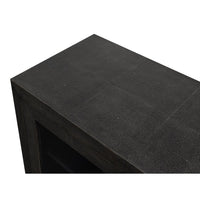 Top view of leather sideboard surface texture.