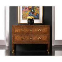 Antique style chest of drawers in stylish room setting.