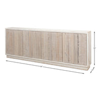 Sideboard dimensions: width, height, depth measurement.