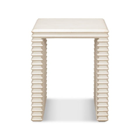 Antique White Stacked Side Table