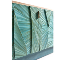 Close view of Aqua Mist console textured design.
