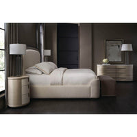 Bedroom setup with Arched Art Deco Queen Bed.