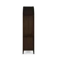 Side profile of arched top china cabinet.