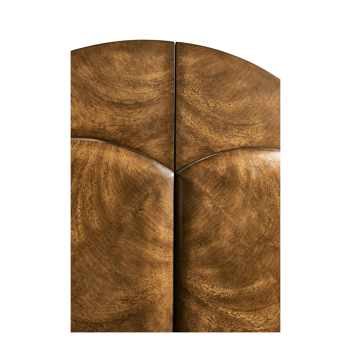 Close-up of Art Deco bar cabinet door detailing.
