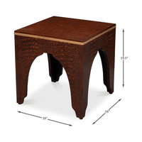 Dimensions of Art Deco brandy crocodile stool.
